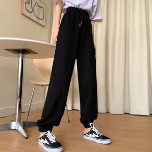 Wholesale basic sport for sale - Group buy Autumn Elastic Waist Casual Solid Color Pants Thin Women Sport Basic All match Trousers For Female Women s Capris