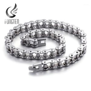 Fongten Punk Bicycle Link Chain Men Necklace Stainless Steel Biker Hip Hop Fashion Jewelry Accessories Chains