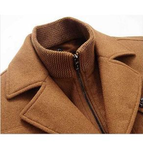 ingrosso pelo di lana 4xl-Giacca invernale in lana da uomo taglio caldo casual cut moda pisello grande xl xl