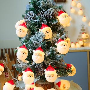 Strings Santa Claus LED String Novelty Lights Christmas Tree Night Lamp Chain Snowman Street Garland Bear Holiday Outdoor Party Bedroom