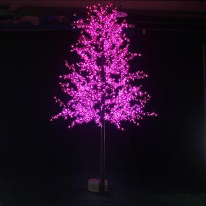 gövde süslemeleri toptan satış-Noel Süslemeleri M ft Yükseklik Açık Yapay Ağaç LED Kiraz Çiçeği Işık adet LED ler Düz Bagaj