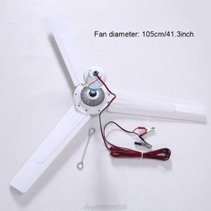 Electric Fans Blades Silent DC V Ceiling Fan m Cable quot quot Hanging Camping Tent For Home Outdoor Bedroom Living A12 Dropship
