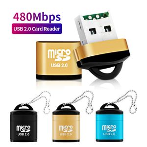 mini adaptador usb sd al por mayor-Adaptador de lector de tarjetas USB Micro SD TF USB Mini Teléfono móvil Tarjetas de memoria Tarjetas de memoria Adaptadores de alta velocidad para accesorios para portátiles