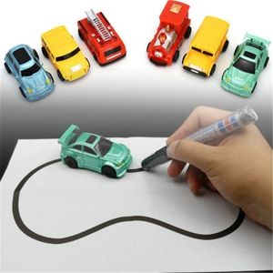 Magic Pen Inductive Trucks Cars Toy Mini Fangle Kinderwagen Auto Kerst Speelgoed Kids Gift voor Nieuwjaar