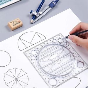 ingrosso cerchio di disegno-Office School Disegna strumento multifunzione disegno angolo righello e creatore di cerchio makeematical geometry modello B3