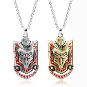Wholesale cool shield resale online - Dongsheng Men Cool Jewelry LEAGUE OACF LEGENDS Leona The Radiant Dawn Valkyrie Shield Necklace Game Chain Necklace Chains