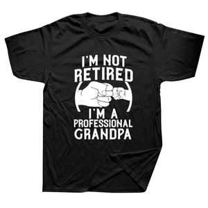 emeklilik t shirt toptan satış-Erkek tişörtleri Ben emekli değilim profesyonel bir büyükbaba fikir büyükbaba hediye t shirt kısa kollu pamuk t shirt camisetas
