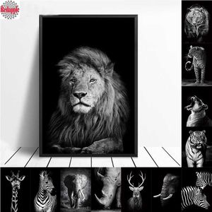 черная алмазная дрель оптовых-Черный белый слон льва олень тигр леопард носороги зебра D алмазная вышивка роспись полная круглая дрель DIY мозаика
