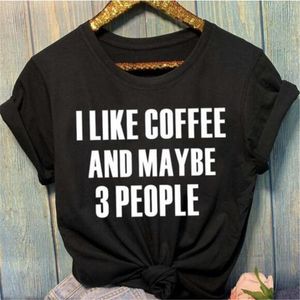 кофейный тумблер
 оптовых-Женская футболка я люблю кофе и возможно человека надписи на вершины женские девушки мода женщины серый повседневный слоган TEE Tumblr рубашка цвета