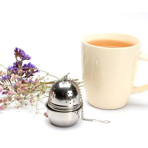 Egg type tea infuser loose leaf strainer flower filter stainless steel mesh hot pot cooking ball NHE10504