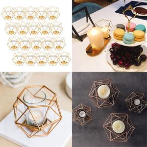 Wholesale votive candles holders for sale - Group buy Luxurious Home Gold Votive Candle Holder Wrought Iron Tealight Candlestick for Weddings Parties and Home