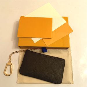 Key Pouch M62650 Pochette Cles Designer Fashion Womens Mens Key Ring Kreditkort Hållare Myntväska Lyx Mini Plånbok Väska Charm Brown Canvas