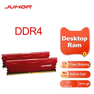 ramos de desktop venda por atacado-Juhor Memoria Ram DDR4 GB GB GB GB Memória desktop UDIMM MHz MHz MHz MHz New Dimm Rams com o dissipador de calor