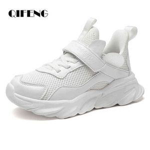 yürümeye başlayan çocuk erkek ayakkabıları boyutu 12 toptan satış-2021 Çocuk Beyaz Rahat Ayakkabılar Erkek Işık Mesh Sneakers Öğrenci Çocuk Yaz Boyutu Spor Ayakkabı Kış Toddler Boy G1210
