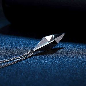 Geometrisk diamant halsband man titan stål japan och koreanska trendsättare personlighet dominerande hängande student stil dign neck kedja
