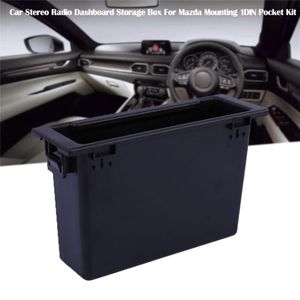 Car Organizer Brand Black Stereo Radio Dashboard Storage Box For Mounting DIN Pocket Kit Durable High Quality Practical L0503