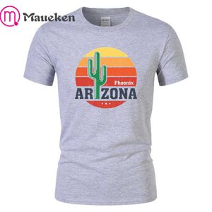 mode arizona achat en gros de Arizona Cactus T shirt Hommes Femmes Unisex Casual Mode T shirts T shirts Harajuku Tops d été pour États Unis H0913