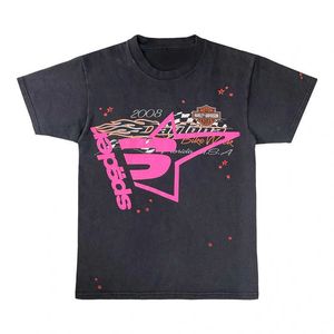 ingrosso migliori magliette stampate-Donne da uomo Migliore Qualità Schiuma Stampa Spider Web Pattern Maglietta T shirt Fashion Top Tees Pink Young Thug Thug P5Der T Shirt