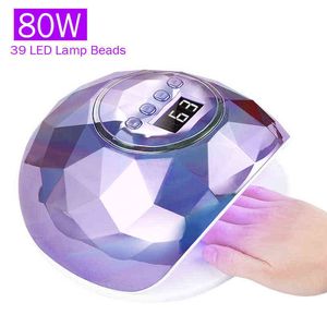 80W Nail Dryer LED UV lamp voor S DROGING Manicure Sneldrogende Gel Professionele kunst Salon Gereedschap