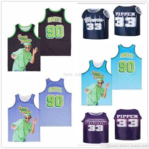 NCAA Stitched Movie Basketball Jerseys Top Quality Scottie pippen black alternate Fresh prince Jersey Mens Blue Fans Shirt Good Quality On Sale