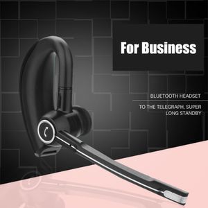 V8S Business Bluetooth Headset Trådlösa hörlurar Bil V4 Telefon Handsfree Mic Musik för iPhone Xiaomi Samsung