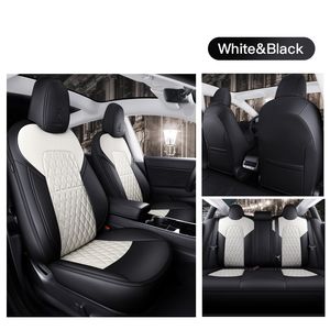 couvertures de siège auto noir et blanc achat en gros de Accessoires de voiture Couverture de siège pour Tesla Modèle Y S Haute Qualité Haute Quality Custom Cushion Coussin à degrés Modèle couvert complet uniquement fabriqué Tesla Blanc Blanc