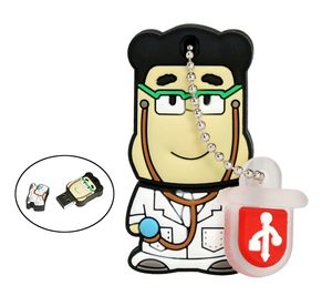 Cartoon Cute Doctor Cle USB Key Pendrive GB GB Drive Drive USB2 thumb GB GB Memory Stick U Disk Prezent