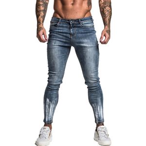 tight fitted jeans toptan satış-Erkekler için kot slim fit süper sıska sokak giymek hip hop ayak bileği uzunluğu sıkı kesim vücut büyük boy st