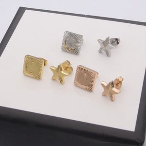Wholesale rose stud earrings resale online - 20 design mix Never fade Factory price mini stud flower silver letter Studs Earrings Jewelry gold rose L stainless steel for Women Wedding Gift