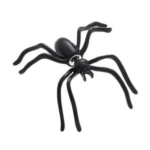Zwarte spin oorbellen halloween spoof stud oorbel legering oor manchet mode piercing sieraden
