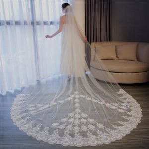 Bridal Veils Bride Wedding Veil Long Trailing Dress Accessories M Wide Door Width With Insert Comb TS252