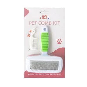 Jos Petcare Pet Grooming Brush and Comb Set, Dog and Cat Slicker Brush, Pet Massage Brush, Shedding Grooming Tool, 2 Sizes for Your Choice on Sale