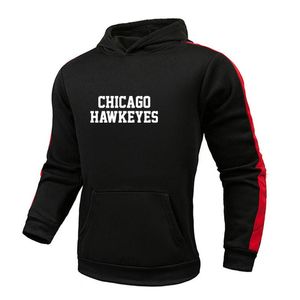 camisolas de hoodies de chicago venda por atacado-Capuz de rua dos homens Hoodie Chicago Hawkeyes Hip Hop Primavera Casual E Roupa de Outono Fashio Hoodies Moletons