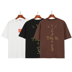 Męskie Koszulki Męskie T Shirt High Street Cactus Jack Styl Krótki Rękaw Okrągły Neck List Mody Drukowane Damskie Tshirt Rozmiar S XL