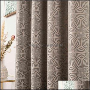 Tekstylia kurtyny Home Tekstylia Garden x280 Luksusowe Geometryczne Zasłony Patternowe Do Sypialni Salon Elegancki Jacquard Brown Bl