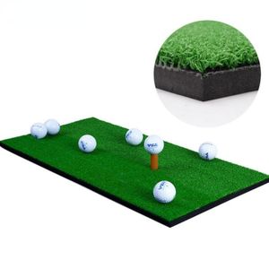 gummi-grasmatten. großhandel-Golf Trainingshilfen schlagen Matte Gräser mit Gummi T Loch innen im Freien Tri Turf Grasmatten