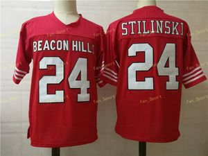 ingrosso beacon hills.-NCAA Beacon Hills Stilinski Red College Football Jersey Maroon Jerseys Shirts S XL