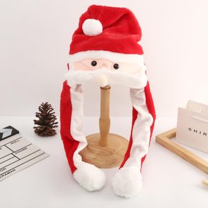 Party Hoeden PC Kerstmis Prop Gloeiende Hoed Swing Rood Wit Grappig Universeel voor Xmas Store Home Creatieve Decoratie Kindergeschenken