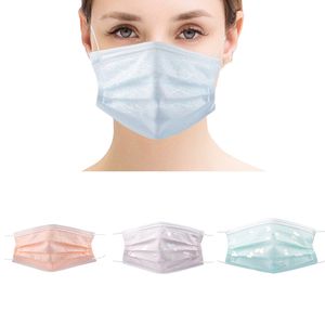 Disposable Face Mask Adult For Men Women layer white Windproof Masks Moon Butterflys Printed Fashion Net Yarn Masks Masque