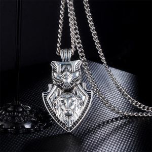 Eagle Wolf Head Shield Necklace Stainless Steel Neutral Personality Send Friend Birthday Gifts Fashion Jewelry Pendant Necklaces