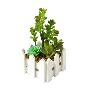 Creative Miljövänlig Färgrik Mini Round Plast Plant Växt Blomsterkruka Trädgård Hem Office Decor Planter Dekorativa Blommor Kransar