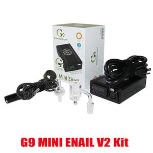 mini enail g9
 venda por atacado-Original G9 Mini ENAIL V2 KITS DIY eletrônico portátil DNAIL E cigarro Kit de cera Vaporizador de cera Aquecedor de controle de caixa de Dabber caixa ferramenta autêntica