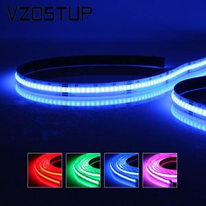 Strips COB RGB LED ljusremsa LED lampor W per meter Flexibel FOB mm PIN Wire Tape Lights High Density RA90 linjär dimbar V