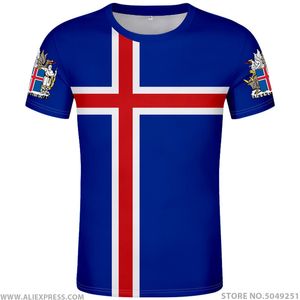 T shirts T shirts T shirt T shirt DIY Free Custom Naam Nummer ISL T shirt Nation Vlag is Icelandair IJslands Country College Print Po Clothing OEF