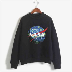 Wholesale van gogh prints for sale - Group buy Nasa s Van Gogh Oil Painting Printed High Collar Sweater Autumn and Winter New Round Neck Fashion