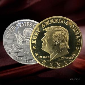 moneda moneda al por mayor-2025 Monedas de triunfo Monedas conmemorativas American th Presidente Donald Craft Souvenir Gold Silver Metal Collection Non Moneda T2I52051