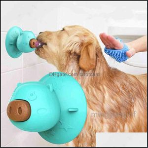 Wholesale suction cup dog bowl resale online - Dog Bowls Feeders Supplies Pet Home Garden Chew Toy Molar Lick Chewing Toys Suction Cup Puppy Training Treats Slow Feeder Dogs Bathing Gro