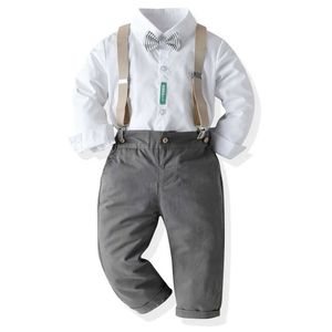 детская одежда bebe
 оптовых-2021 модные детские комплекты одежды белая рубашка формальная блюда одежда детская одежда джентльмен костюм мальчики наряды ROPA de bebe h1023
