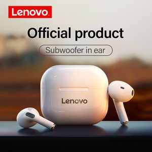 tws earphones toptan satış-Lenovo LP40 Kablosuz Kulaklık TWS Bluetooth Kulaklık Dokunmatik Kontrol Spor Kulaklık Stereo Kulakiçi Telefon Android için