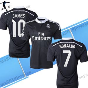 ronaldo real madrid terceira jersey venda por atacado-Dragão chinês Ronaldo Chicharito Benzema Bale Iso James Real Madrid Retro Jersey Vintage Terceiro Black Football Shirt